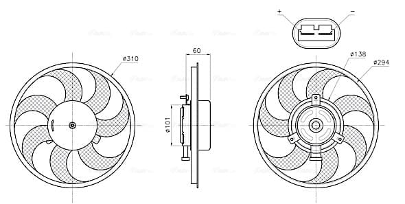 AVA QUALITY COOLING Ventilátor chladenia motora MS7782 1