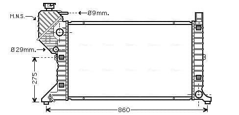 AVA QUALITY COOLING Chladič motora MSA2300 1