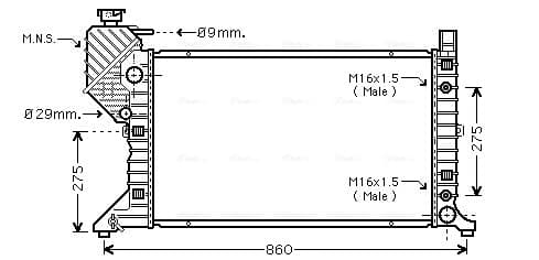 AVA QUALITY COOLING Chladič motora MSA2343 1