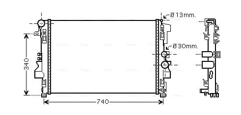 AVA QUALITY COOLING Chladič motora MSA2356 1