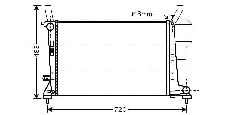 AVA QUALITY COOLING Chladič motora MSA2363 1