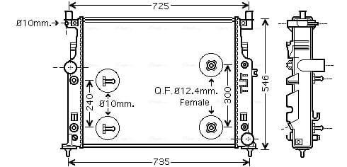 AVA QUALITY COOLING Chladič motora MSA2436 1
