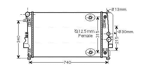 AVA QUALITY COOLING Chladič motora MSA2460 1