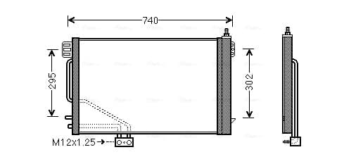 AVA QUALITY COOLING Kondenzátor klimatizácie MSA5200D 1
