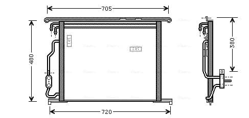 AVA QUALITY COOLING Kondenzátor klimatizácie MSA5280 1
