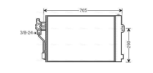 AVA QUALITY COOLING Kondenzátor klimatizácie MSA5484D 1