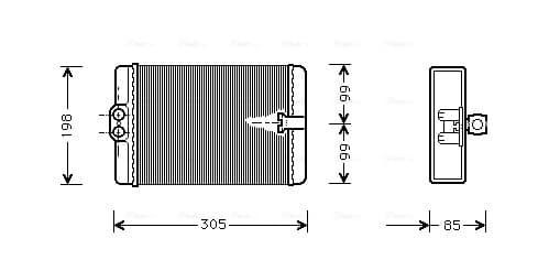 AVA QUALITY COOLING Výmenník tepla vnútorného kúrenia MSA6250 1