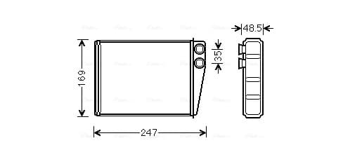 AVA QUALITY COOLING Výmenník tepla vnútorného kúrenia MSA6673 1