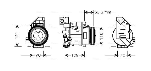AVA QUALITY COOLING Kompresor klimatizácie MSAK075 1