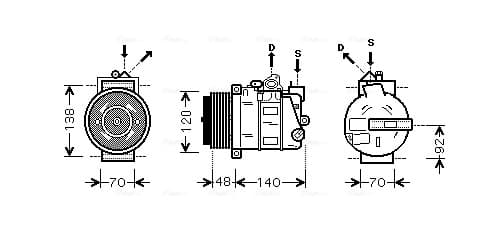 AVA QUALITY COOLING Kompresor klimatizácie MSAK393 1