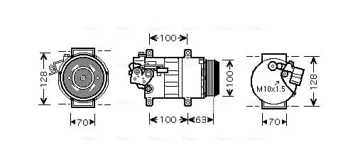 AVA QUALITY COOLING Kompresor klimatizácie MSAK404 1