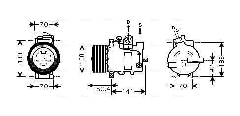 AVA QUALITY COOLING Kompresor klimatizácie MSK431 1