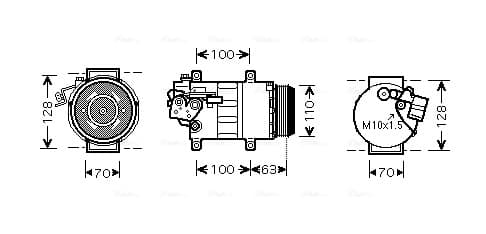 AVA QUALITY COOLING Kompresor klimatizácie MSAK434 1