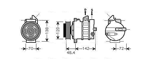 AVA QUALITY COOLING Kompresor klimatizácie MSAK437 1