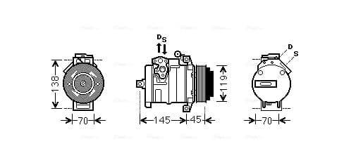 AVA QUALITY COOLING Kompresor klimatizácie MSAK530 1