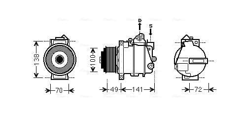 AVA QUALITY COOLING Kompresor klimatizácie MSAK560 1