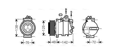 AVA QUALITY COOLING Kompresor klimatizácie MSAK567 1
