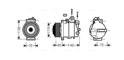 AVA QUALITY COOLING Kompresor klimatizácie MSAK568 1