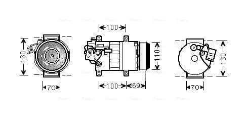 AVA QUALITY COOLING Kompresor klimatizácie MSAK576 1
