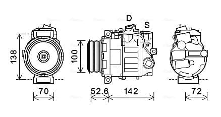 AVA QUALITY COOLING Kompresor klimatizácie MSAK639 1