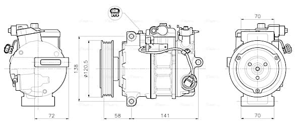 AVA QUALITY COOLING Kompresor klimatizácie MSAK785 1