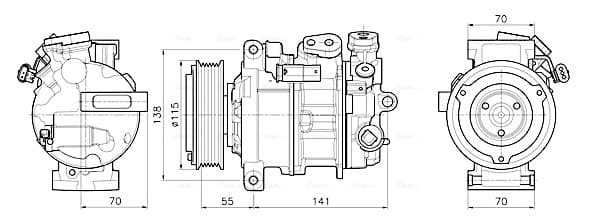 AVA QUALITY COOLING Kompresor klimatizácie MSAK786 1