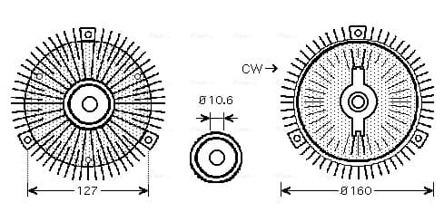AVA QUALITY COOLING Spojka ventilátora chladenia MSC488 1
