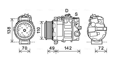 AVA QUALITY COOLING Kompresor klimatizácie MSK644 1