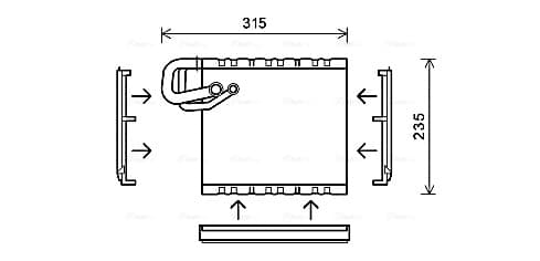 AVA QUALITY COOLING Výparník klimatizácie MSV550 1