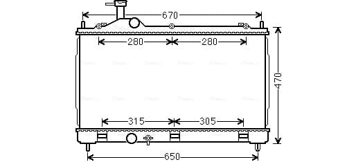 AVA QUALITY COOLING Chladič motora MT2256 1