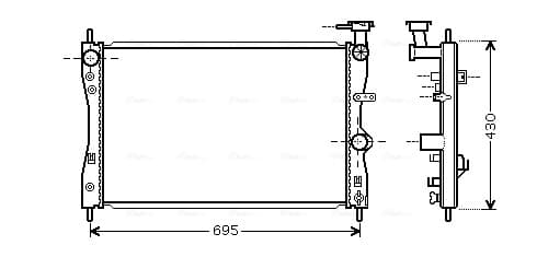 AVA QUALITY COOLING Chladič motora MTA2172 1