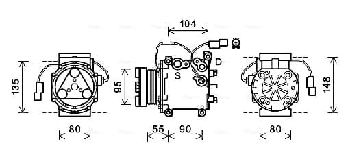 AVA QUALITY COOLING Kompresor klimatizácie MTAK242 1