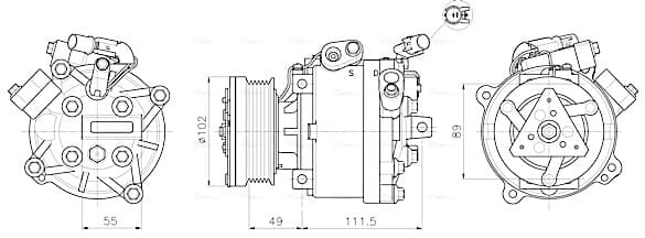 AVA QUALITY COOLING Kompresor klimatizácie MTAK294 1