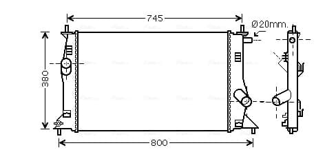 AVA QUALITY COOLING Chladič motora MZ2183 1