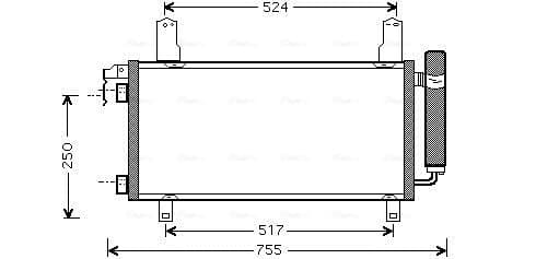 AVA QUALITY COOLING Kondenzátor klimatizácie MZ5157D 1