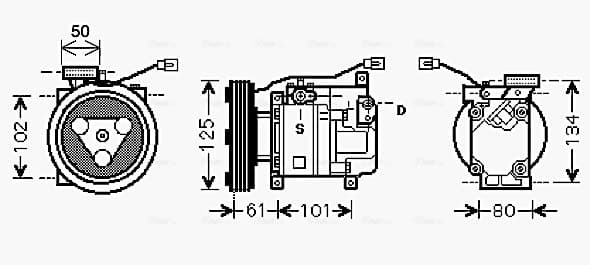 AVA QUALITY COOLING Kompresor klimatizácie MZK207 1