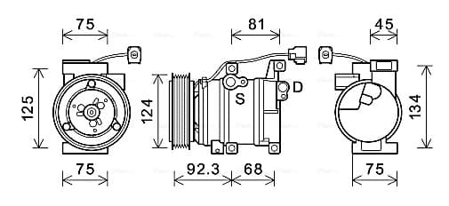 AVA QUALITY COOLING Kompresor klimatizácie MZAK219 1
