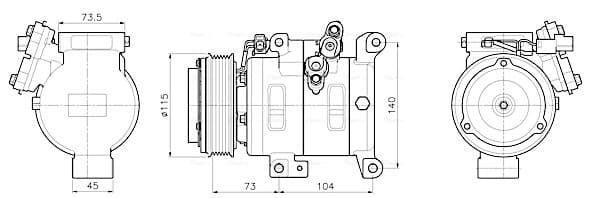 AVA QUALITY COOLING Kompresor klimatizácie MZAK303 1