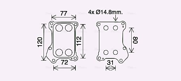 AVA QUALITY COOLING Chladič motorového oleja OL3688 1