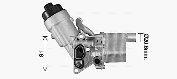 AVA QUALITY COOLING Chladič motorového oleja OL3702H 1