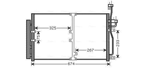 AVA QUALITY COOLING Kondenzátor klimatizácie OL5425D 1