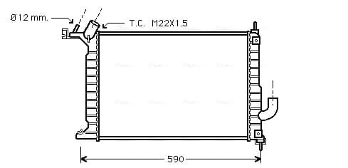 AVA QUALITY COOLING Chladič motora OLA2275 1