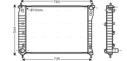 AVA QUALITY COOLING Chladič motora OLA2435 1