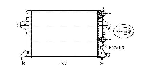 AVA QUALITY COOLING Chladič motora OLA2444 1
