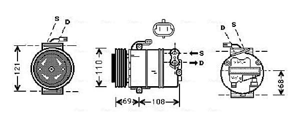 AVA QUALITY COOLING Kompresor klimatizácie OLAK317 1
