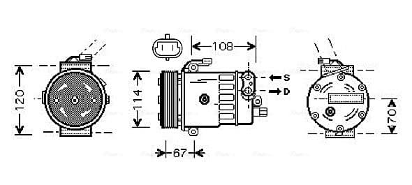 AVA QUALITY COOLING Kompresor klimatizácie OLAK319 1