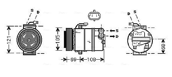 AVA QUALITY COOLING Kompresor klimatizácie OLAK358 1