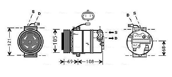 AVA QUALITY COOLING Kompresor klimatizácie OLAK373 1