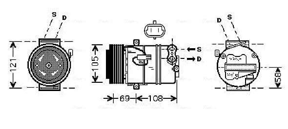 AVA QUALITY COOLING Kompresor klimatizácie OLAK426 1