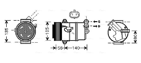 AVA QUALITY COOLING Kompresor klimatizácie OLAK428 1